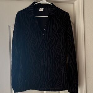 Daily Sports Black Zebra Print Blouse